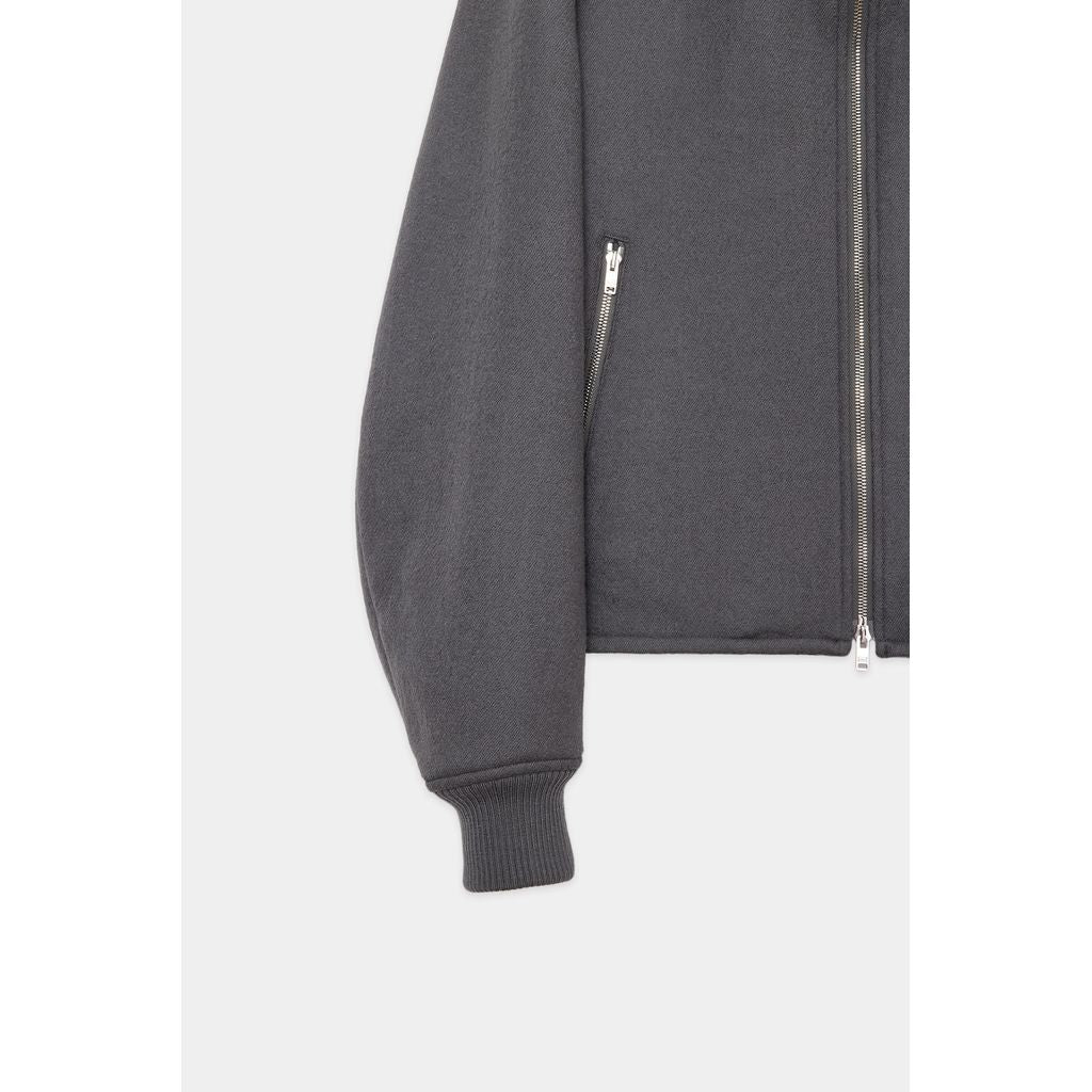 MARKAWARE ORGANIC WOOL DOUBLE CLOTH SHORT BOMBER JACKET