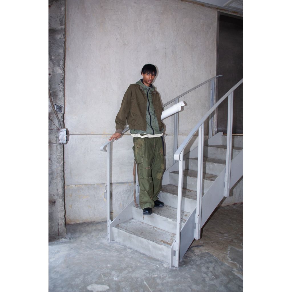 ANACHRONORM AN337 M-51 DAMAGED FIELD CARGO PANTS OLIVE