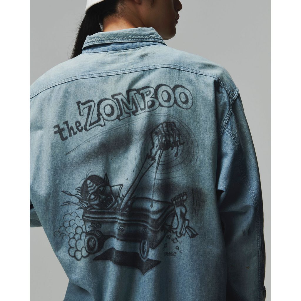 BOWWOW SKETCH ZOMBOO USN CHAMBRAY SHIRT AGED
