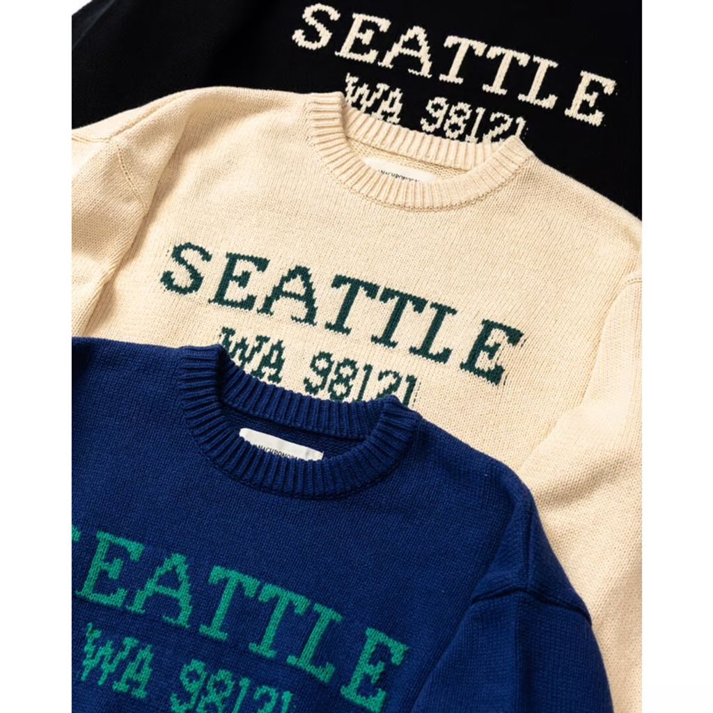 ANACHRONORM AN249 SEATTLE JACQUARD KNIT NATURAL