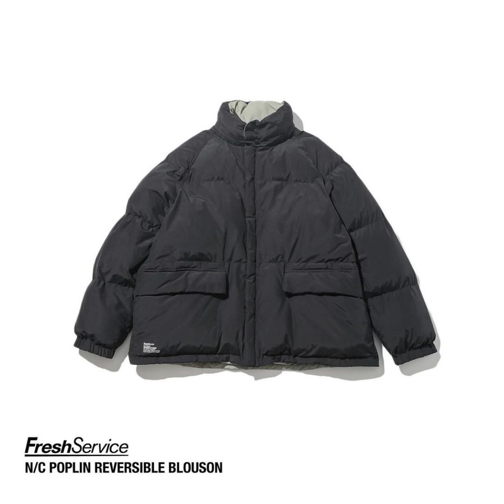 FreshService "N/C POPLIN REVERSIBLE BLOUSON" BLACK x SAGE