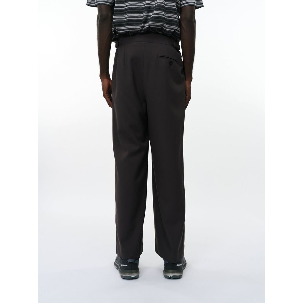 marka Recycled Polyester Non-Mulesed Wool Gabardine Two Tuck Military Trousers
