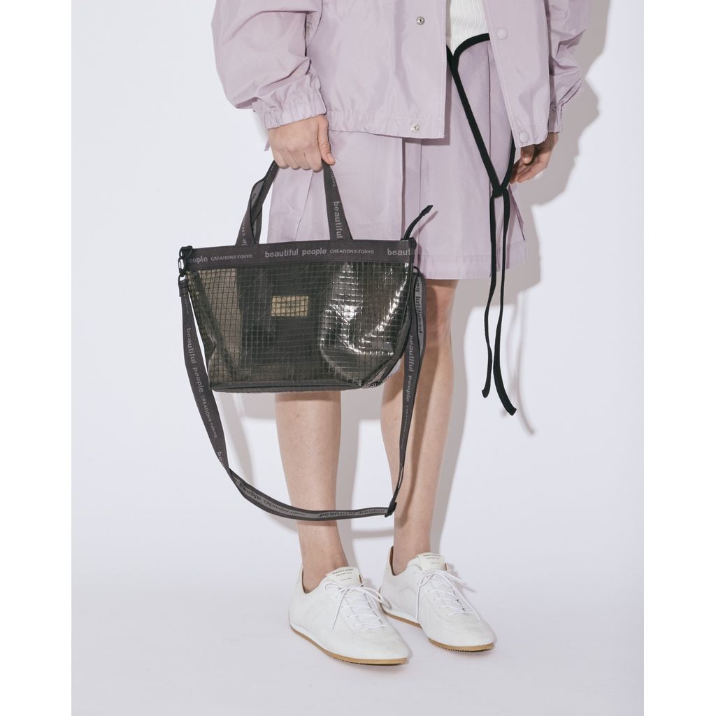 beautiful people plaid vinyl logo tape bag M