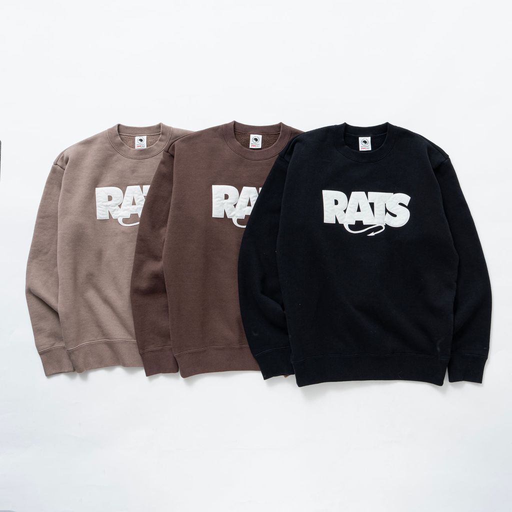 RATS BOX LOGO CREW NECK SWEAT