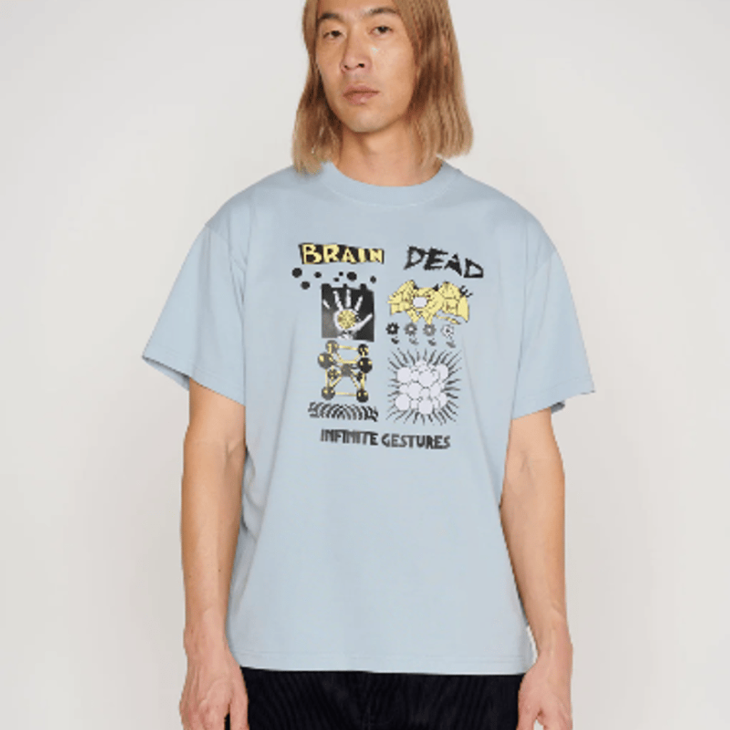BRAIN DEAD INFINITE GESTURES T-SHIRT - SLATE