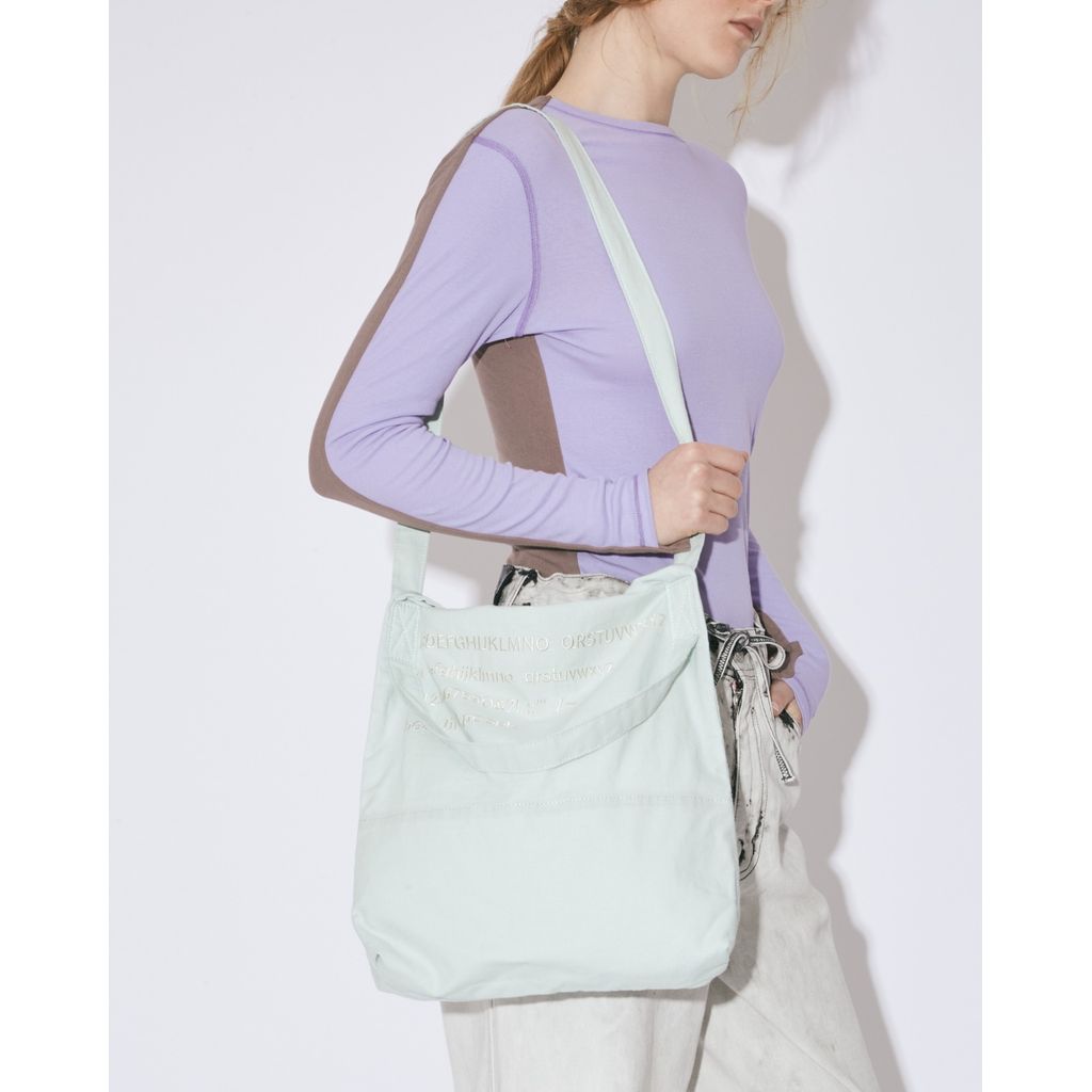 beautiful people alphabet embroidery flap bag