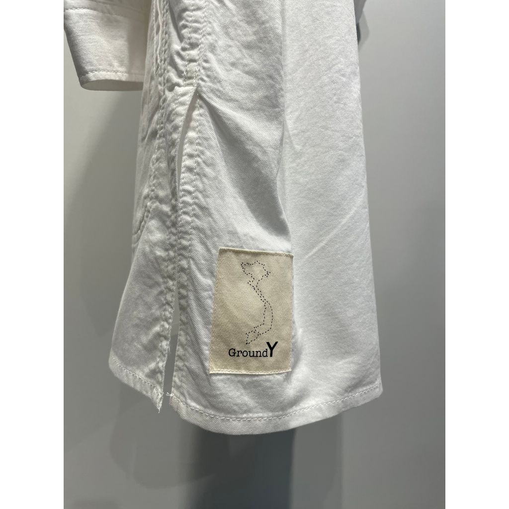 Ground Y LIGHT COTTON TWILLL WASH ONC LONG SHIRT