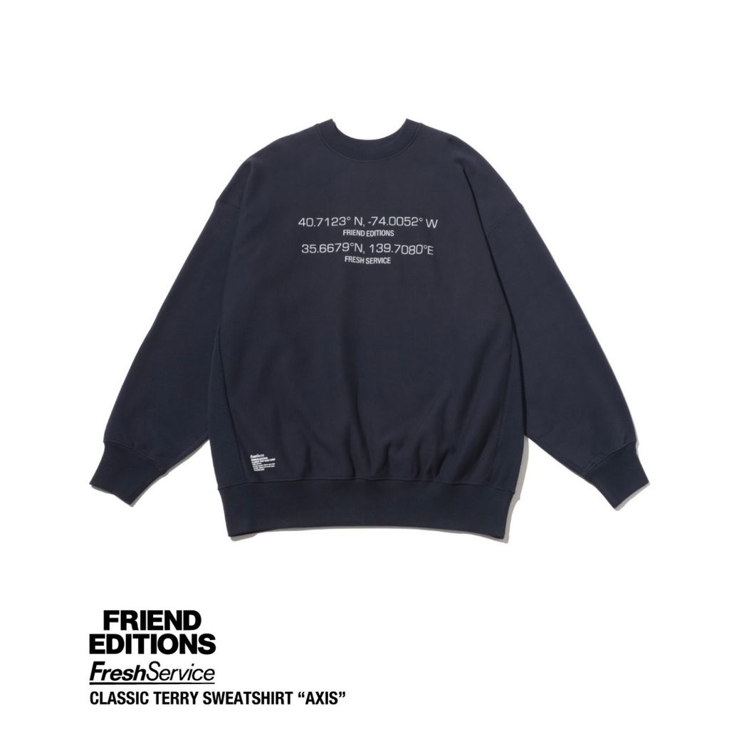 FreshSevice × FRIEND EDITIONS "CLASSIC TERRY SWEATSHIRT "AXIS"
