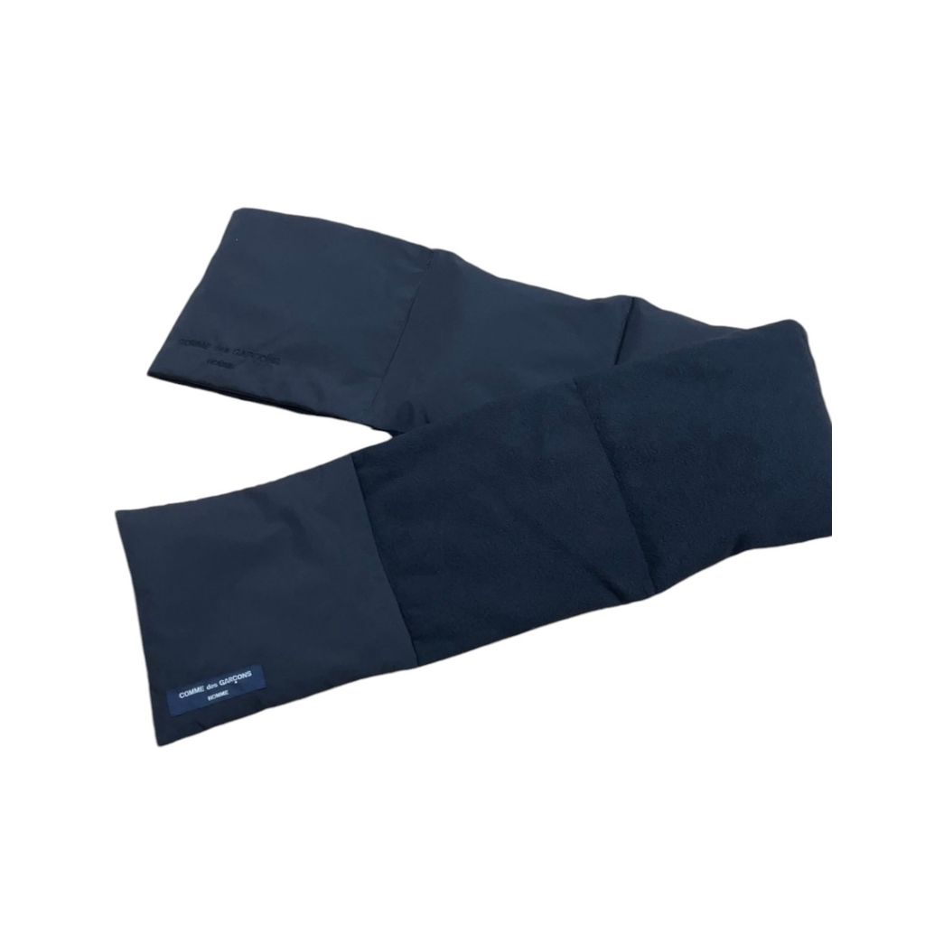 COMME des GARCONS HOMME ナイロン × フリース LOGO マフラー(BLACK)