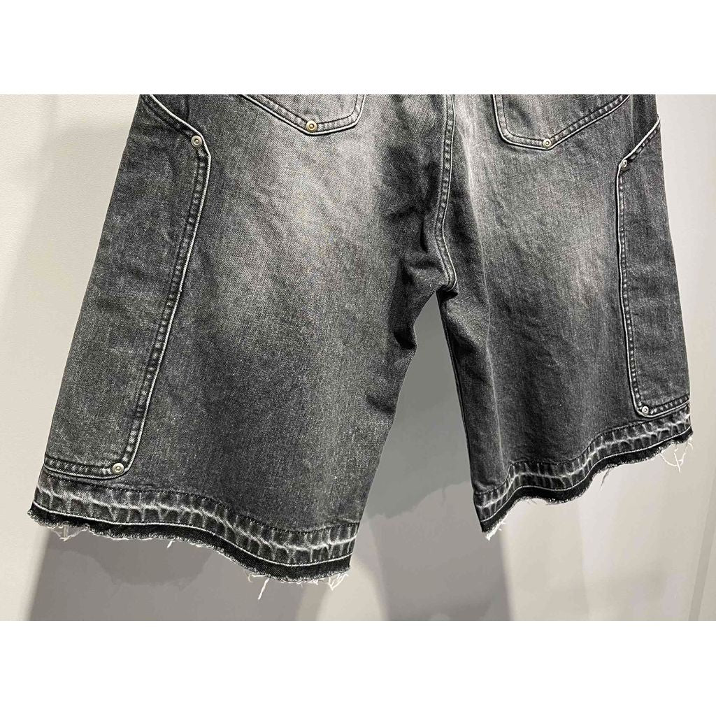 FAF NEWCOMMUNE AGED BAGGY DENIM SHORTS