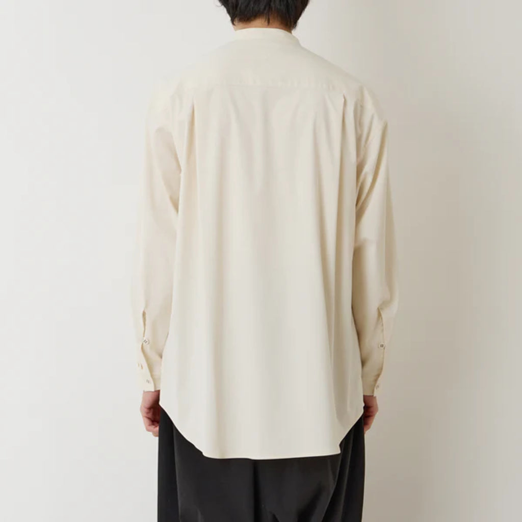 WHITE MOUNTAINEERING BAND COLLAR SHIRT