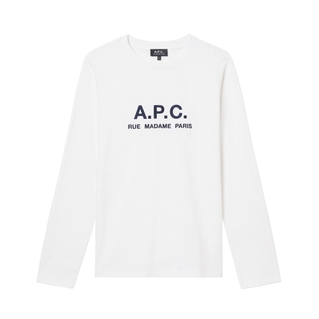 A.P.C. T-SHIRT RUE MADAME H MANCHES LONGUES