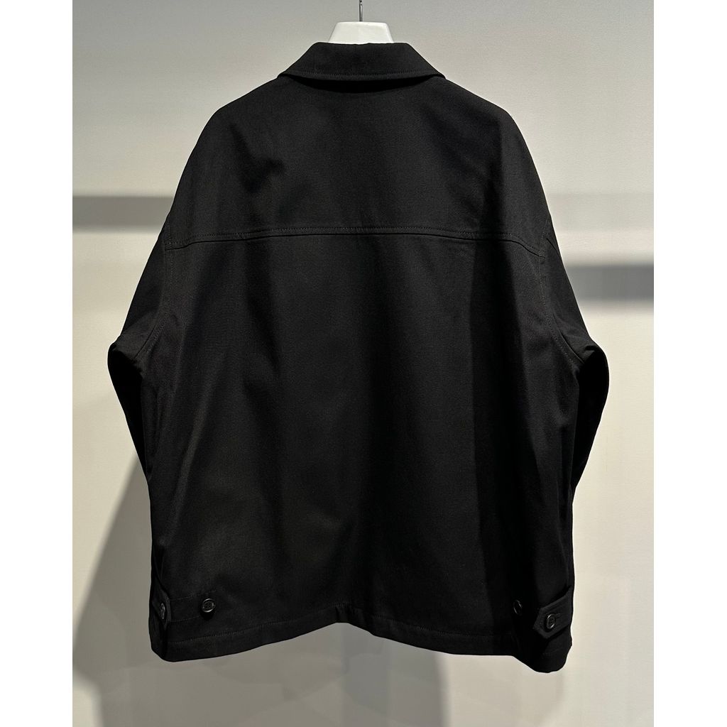COMME des GARCONS HOMME COTTON WOOL SARGE ZIP JACKET(BLACK)