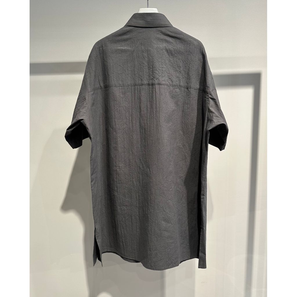 Y's for men 60 WRINKLE LAWN SHORT SLEEVE SHIRT WITH RANDOM BUTTONS