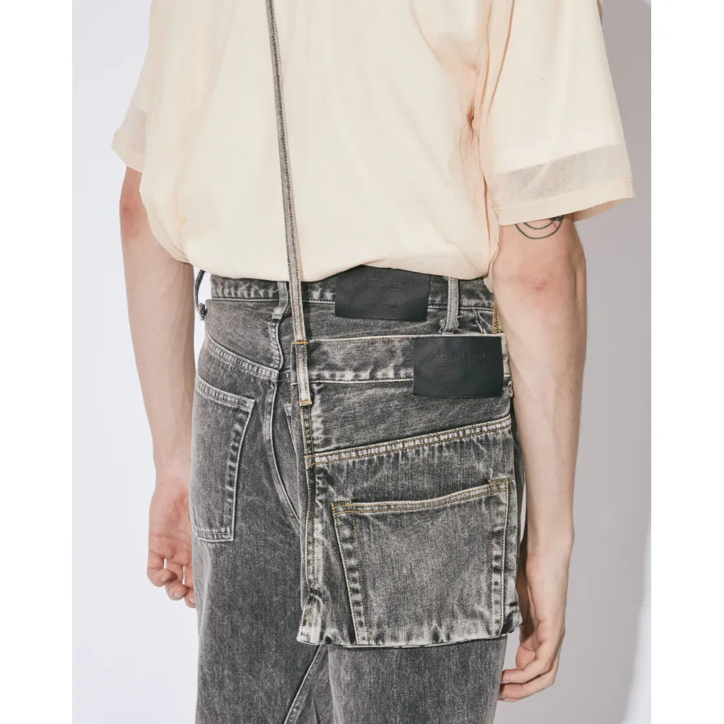 beautiful people excerption denim bleached sacoche