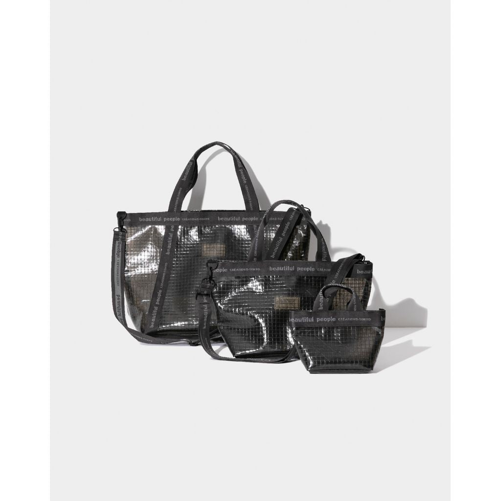 beautiful people plaid vinyl logo tape bag L