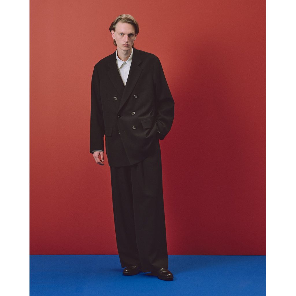 MARKAWARE Organic Wool Survival Cloth® Triple Pleated Wide Trousers