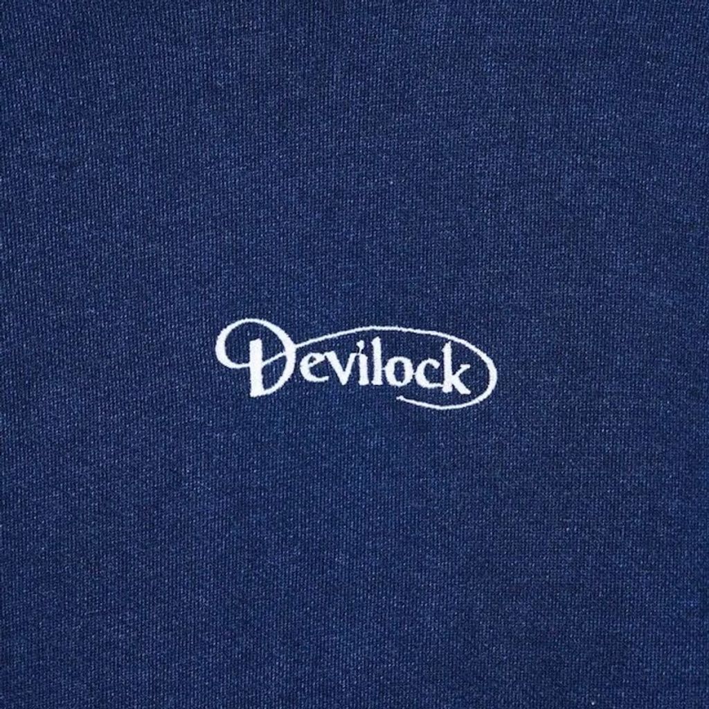 DEVILOCK ダイムラー刺繍ロゴ デニム染めHOODIE