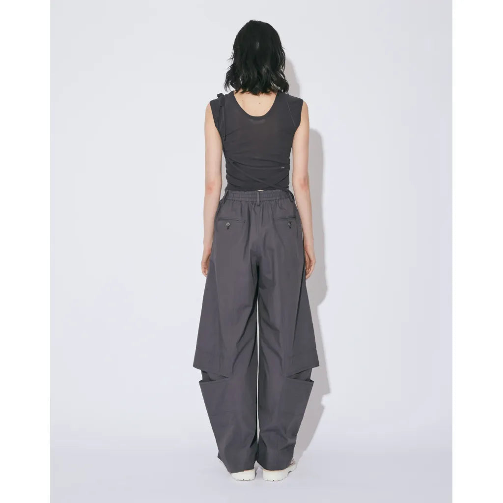 beautiful people cotton suiting trompe loeil pants