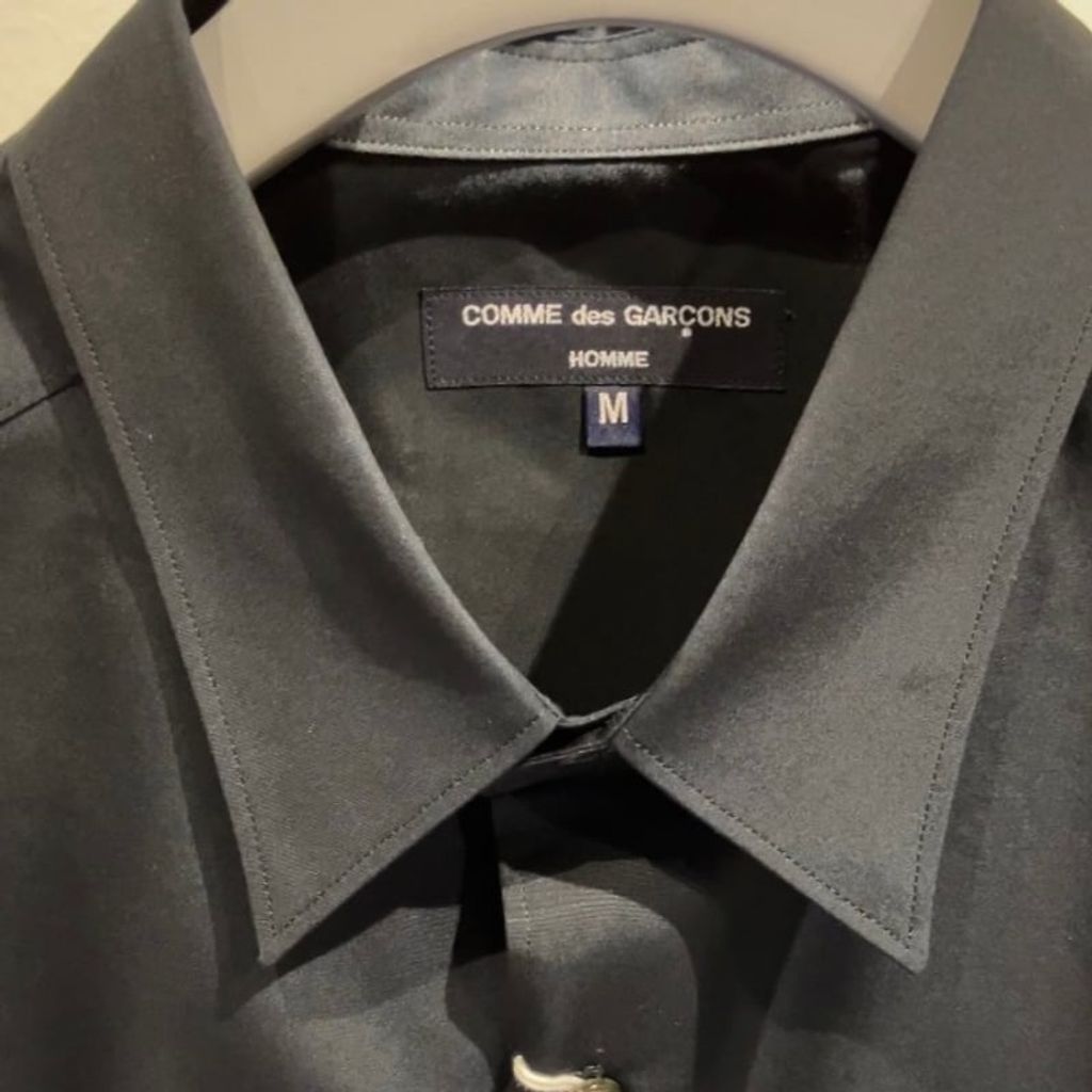 COMME des GARCONS HOMME コットンブロード COMME des GARCONS HOMME LOGO SHIRT(BLACK)