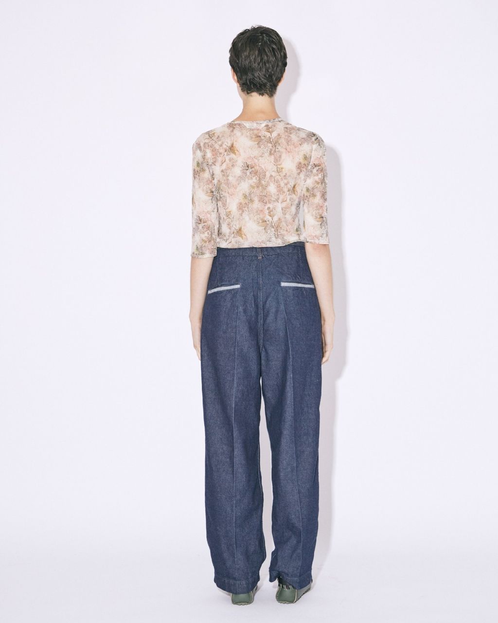 beautiful people left hand twill tuck denim pants