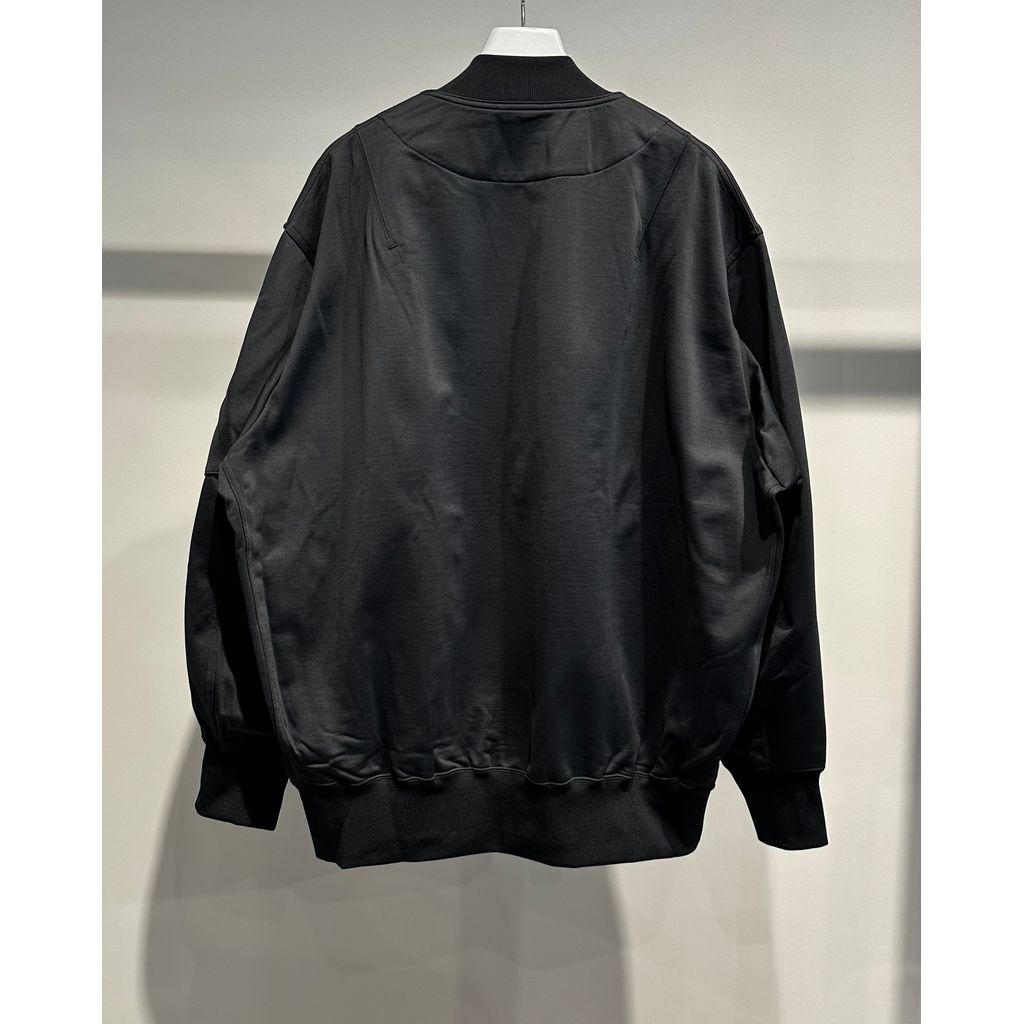 COMME des GARCONS HOMME MA-1 STYLE COTTON NYLON CARDIGAN(BLACK)