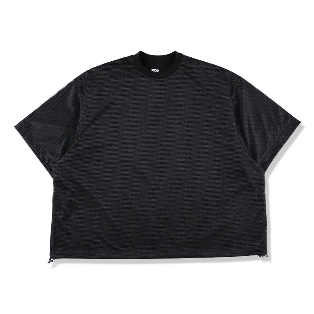 is-ness BALLOON DOUBLE LAYERED MESH SHORT SLEEVE T-SHIRT