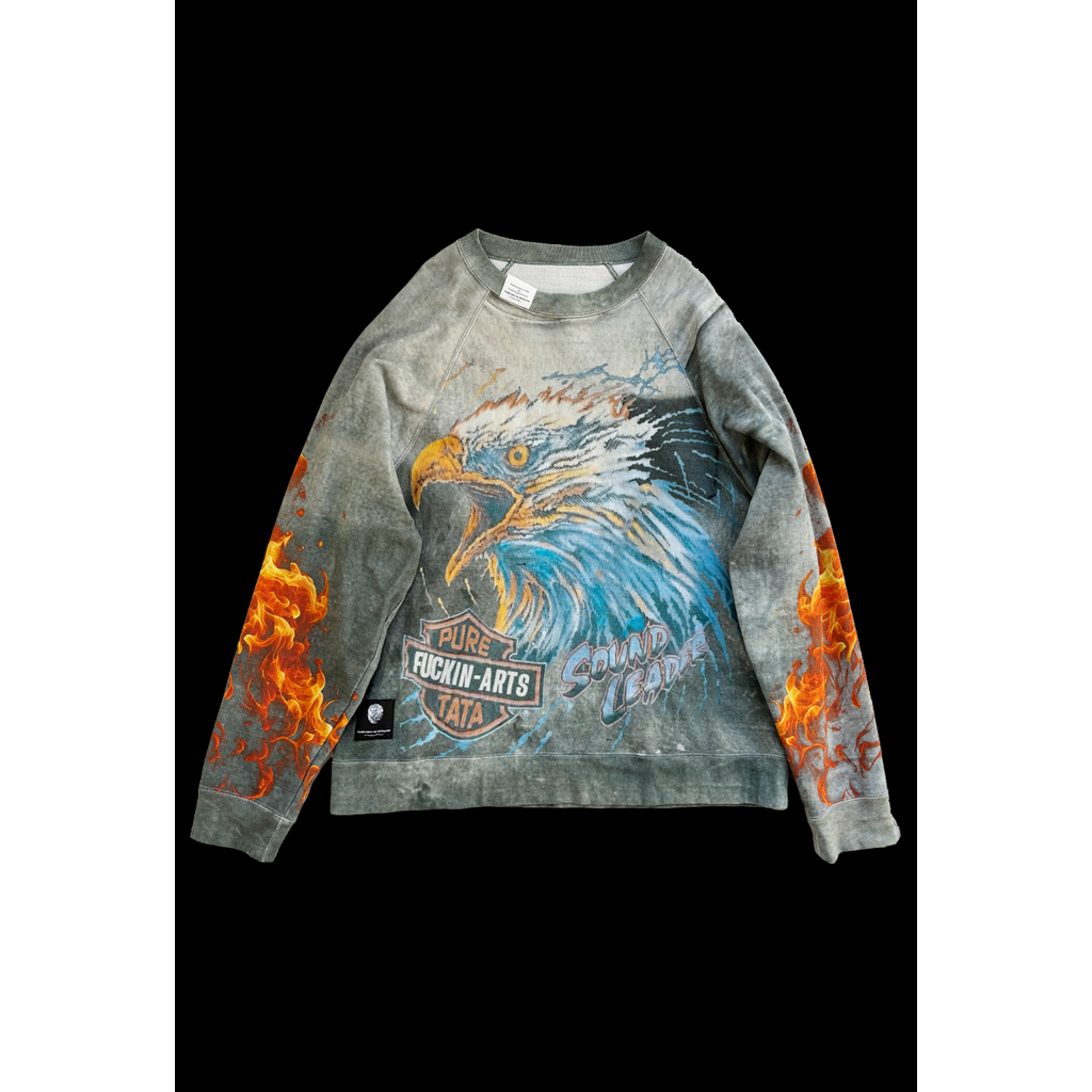 TALKING ABOUT THE ABSTRACTION FIRE HAWK RAGLAN SWEAT