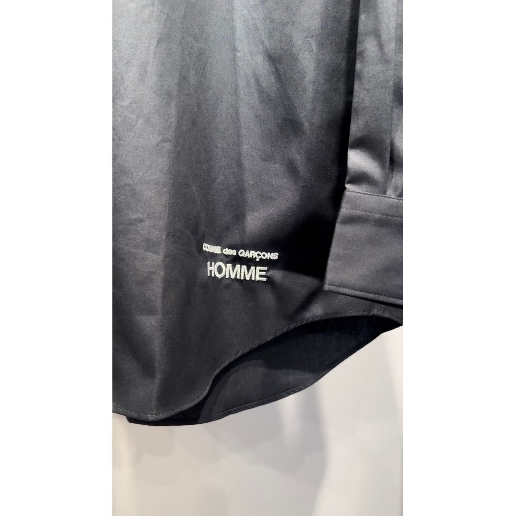 COMME des GARCONS HOMME コットンブロード LOGO シャツ(BLACK)
