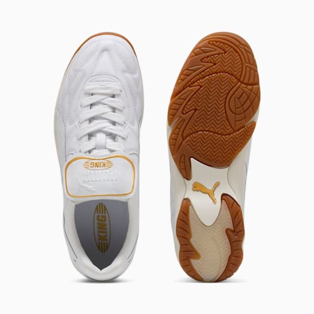 PUMA メンズ キング インドア スニーカー(PUMA White-Frosted Ivory)