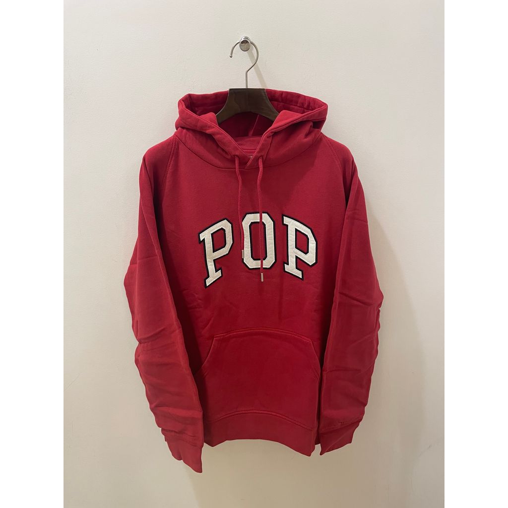 POP TRADING COMPANY HOODED SWEATER ARCH – MAROON WEBSTORE