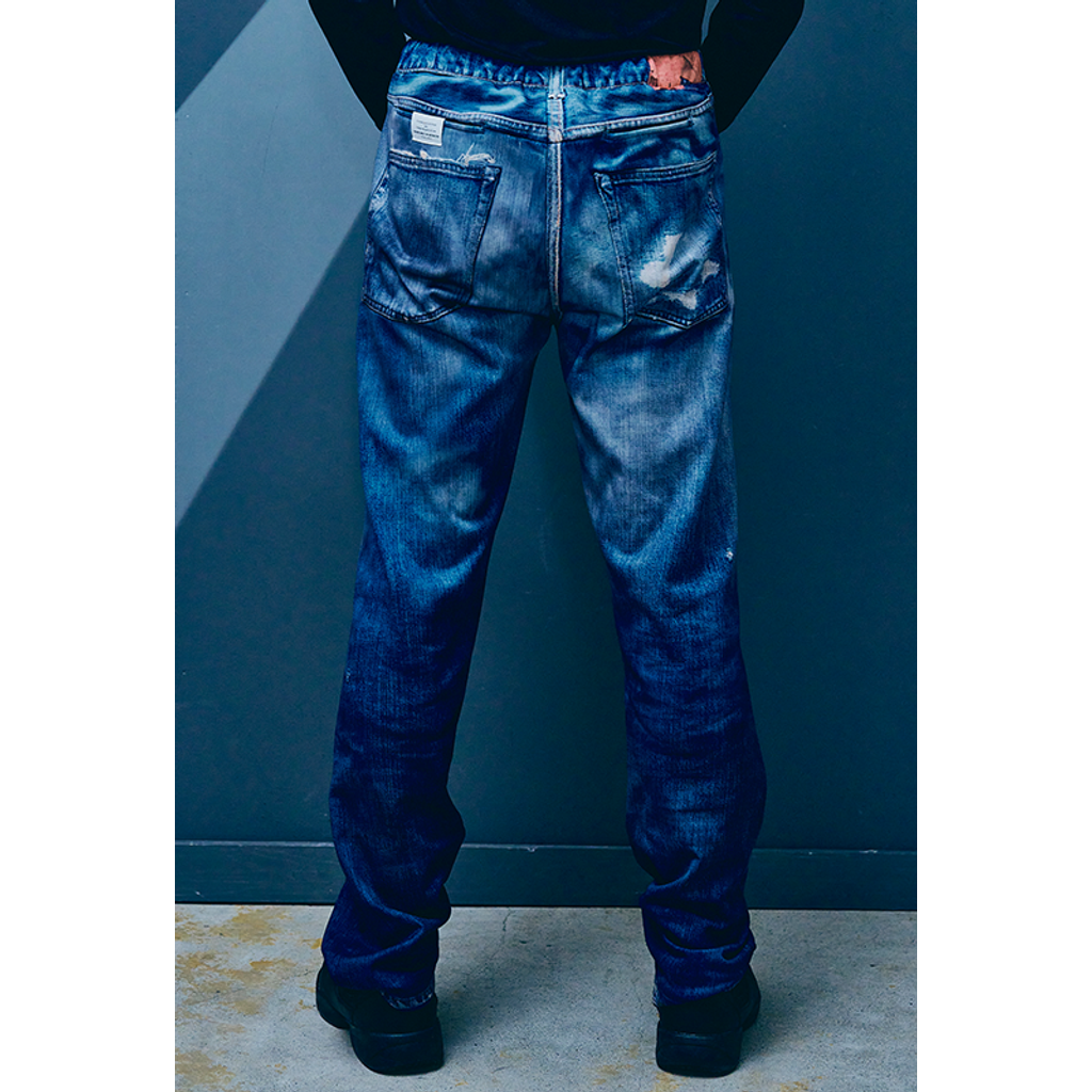 TALKING ABOUT THE ABSTRACTION DENIM PRINT STRIGHT PT