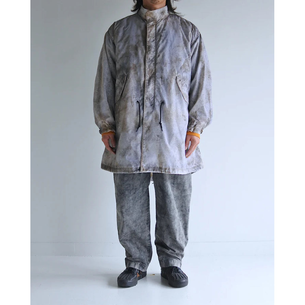 ANACHRONORM DIRTPAINT NYLON MODS COAT WHITE