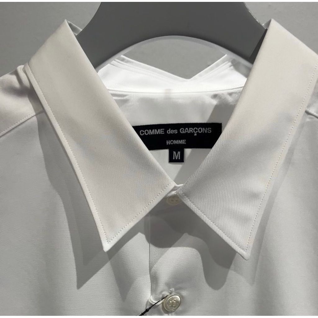 COMME des GARCONS HOMME コットンブロード COMME des GARCONS HOMME LOGO SHIRT(WHITE)