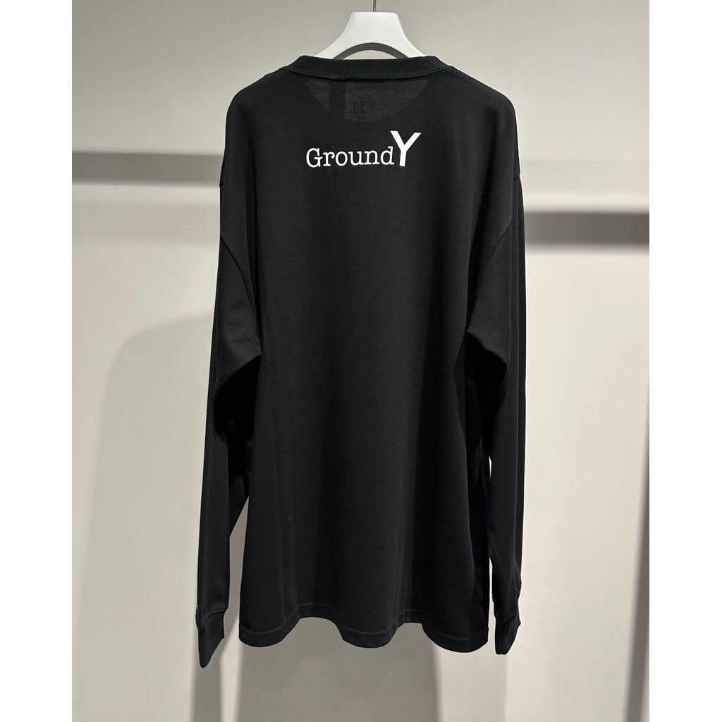 Ground Y×NEWERA(R) L/S OVERSIZED PERFORMANCE TEE BLACK