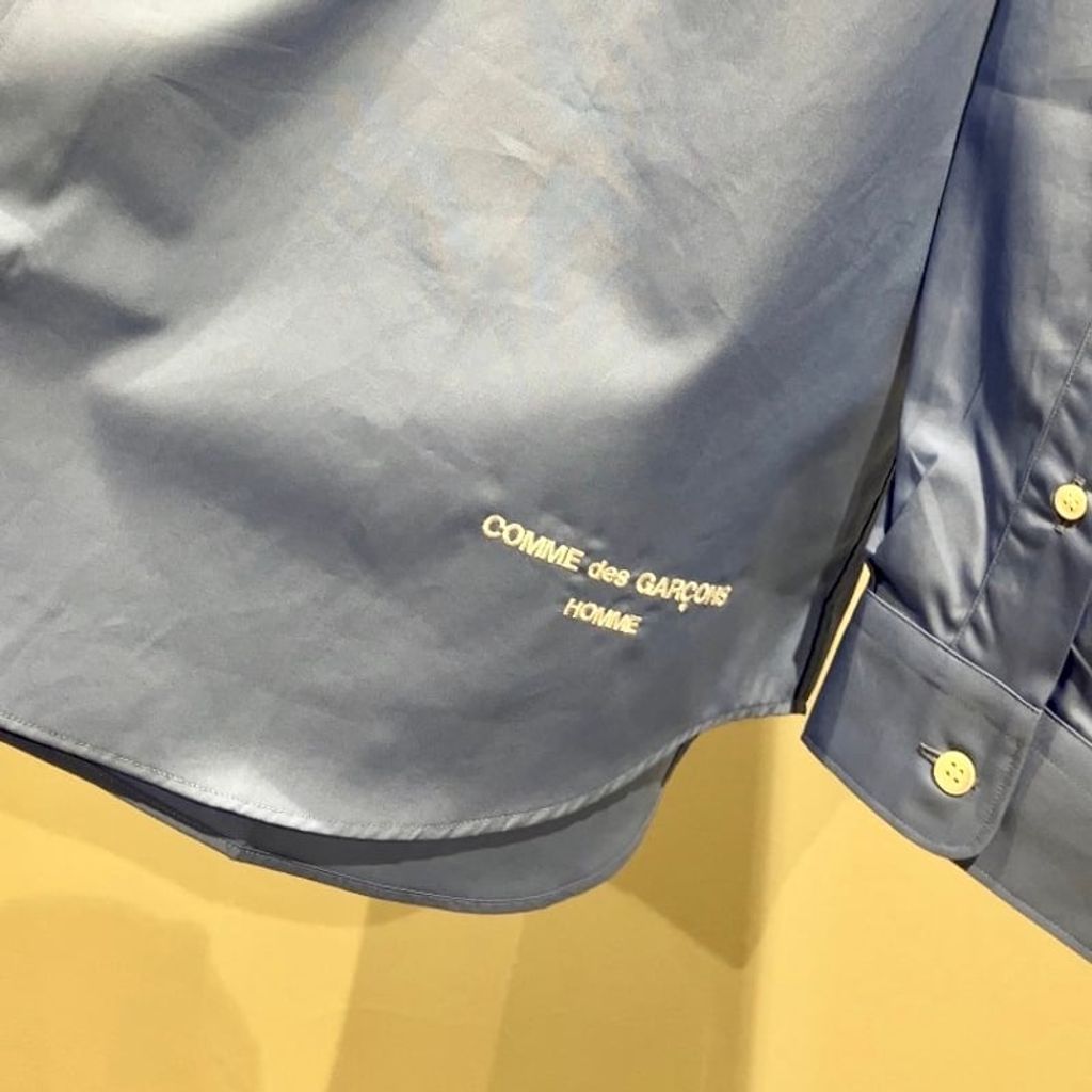 COMME des GARCONS HOMME コットンブロード COMME des GARCONS HOMME LOGO SHIRT(SAX)