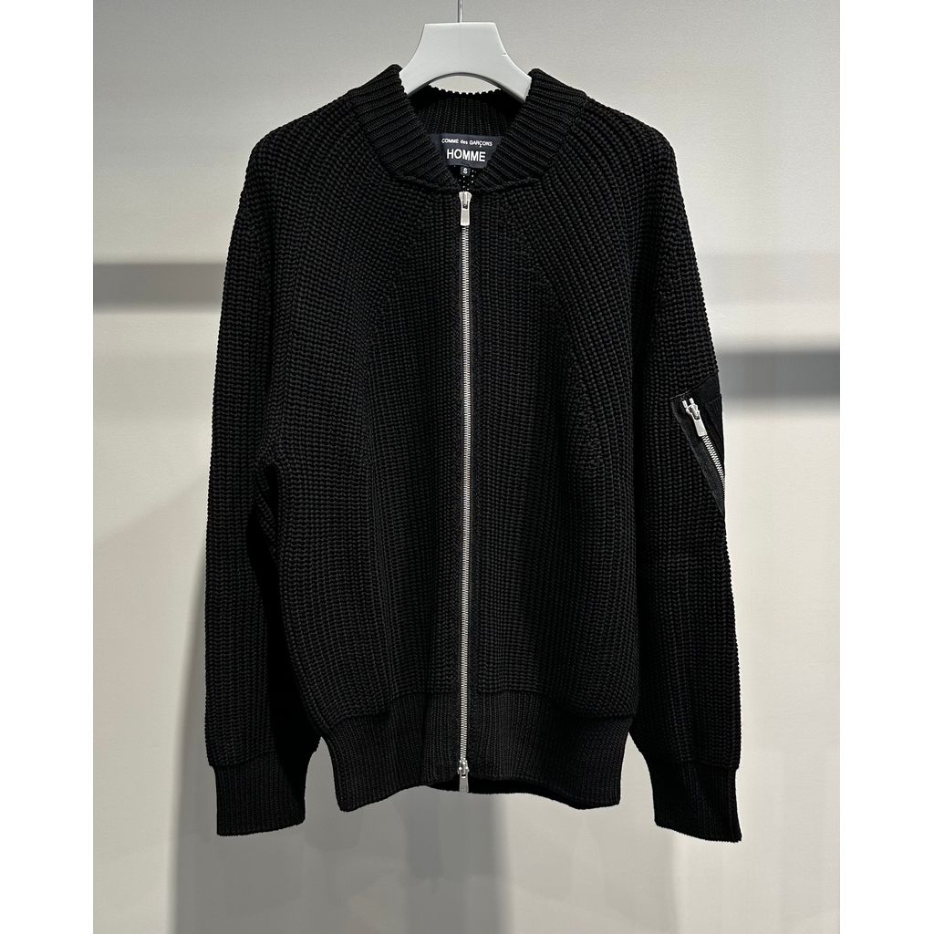 BATONER ウールニットカーディガン　size3 COMME des GARCONS HOMME BATONER W-NAME WOOL KNIT ZIP CARDIGAN