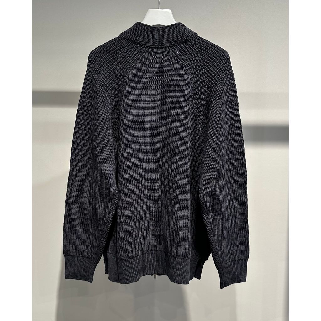 COMME des GARCONS HOMME BATONER W-NAME WOOL KNIT CARDIGAN(CHARCOAL)