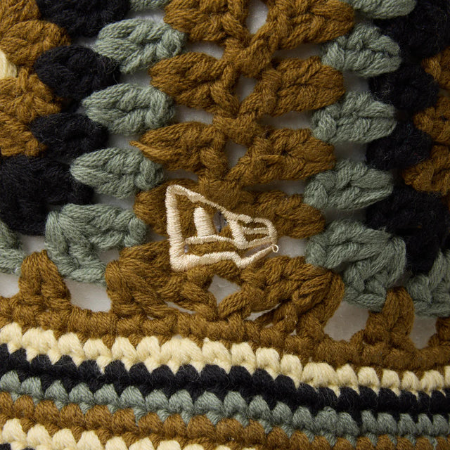 NEW ERA クロシェ ニットバケット Croche ブラック/ウォルナット/オリーブ