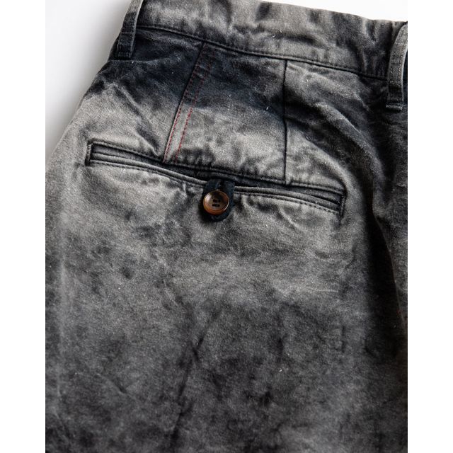 ANACHRONORM AN334 SULFUR DYED TUCK WIDE TROUSERS SULFUR BLACK