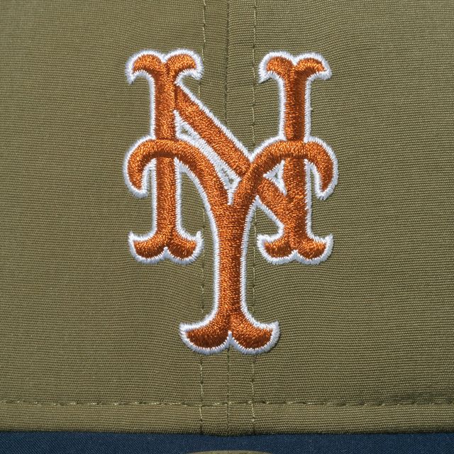 NEW ERA RC 9FIFTY Curved Visor Vintage Nylon ニューヨーク・メッツ オリーブ ネイビーバイザー