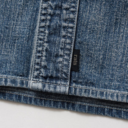 RATS STAND COLLAR DENIM SHIRT