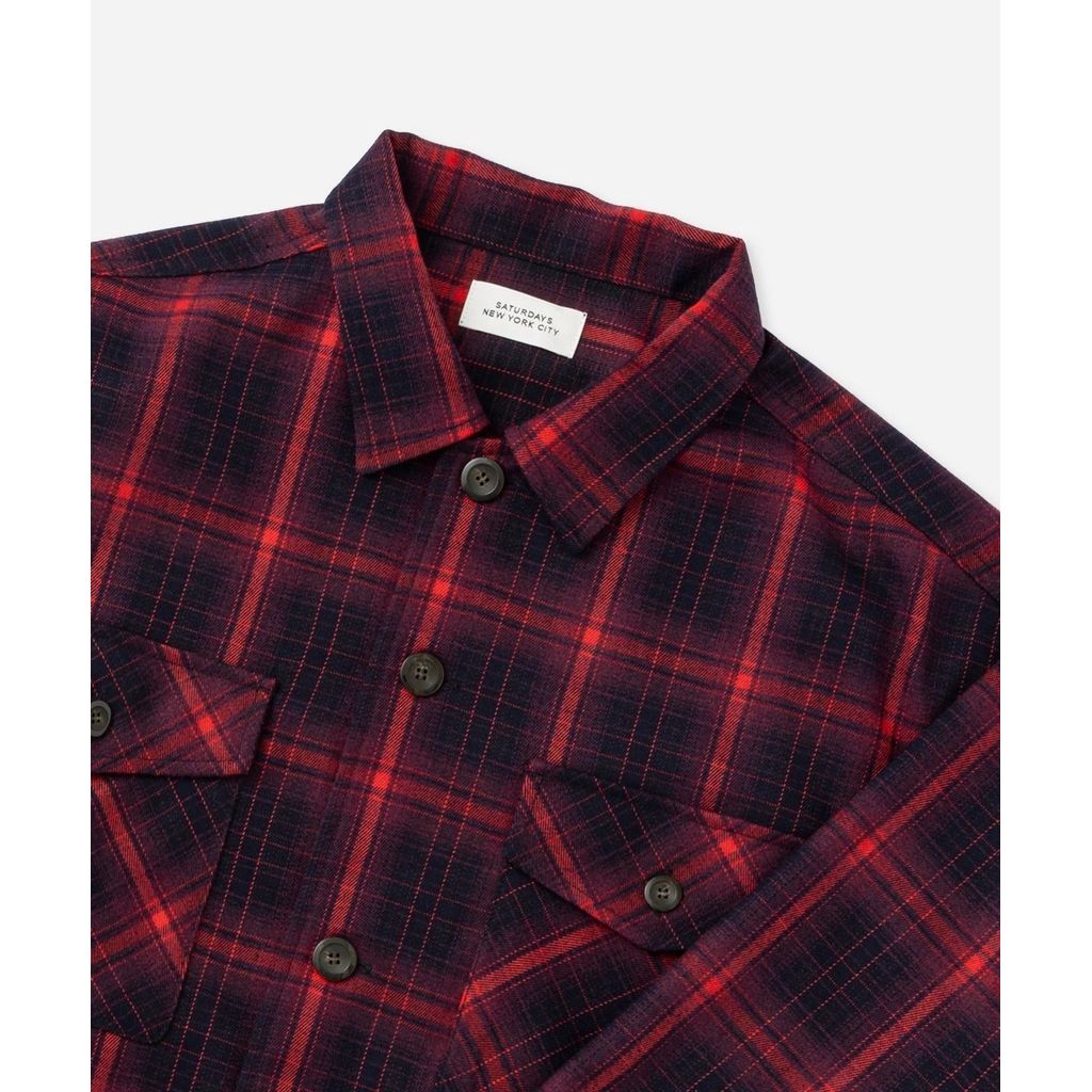 SATURDAYS NEW YORK CITY Marco Ombre Check CPO Shirt