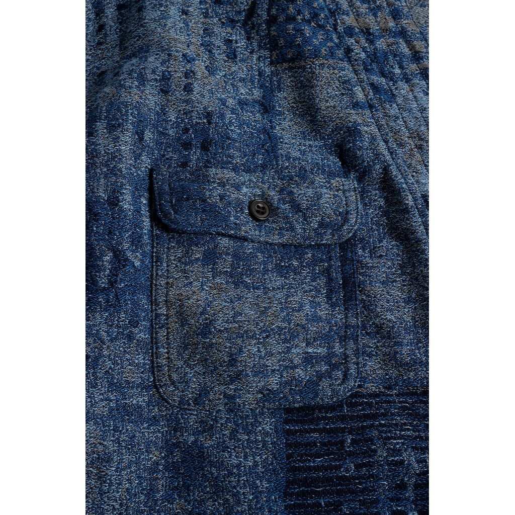 FDMTL BORO JAQUARD HAORI SHIRT RINSE