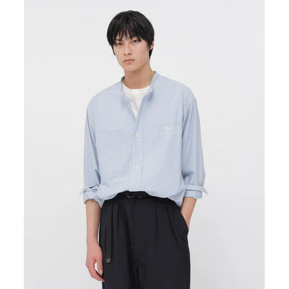 MHL. WORN COTTON HAIRLINE STRIPE SHIRT