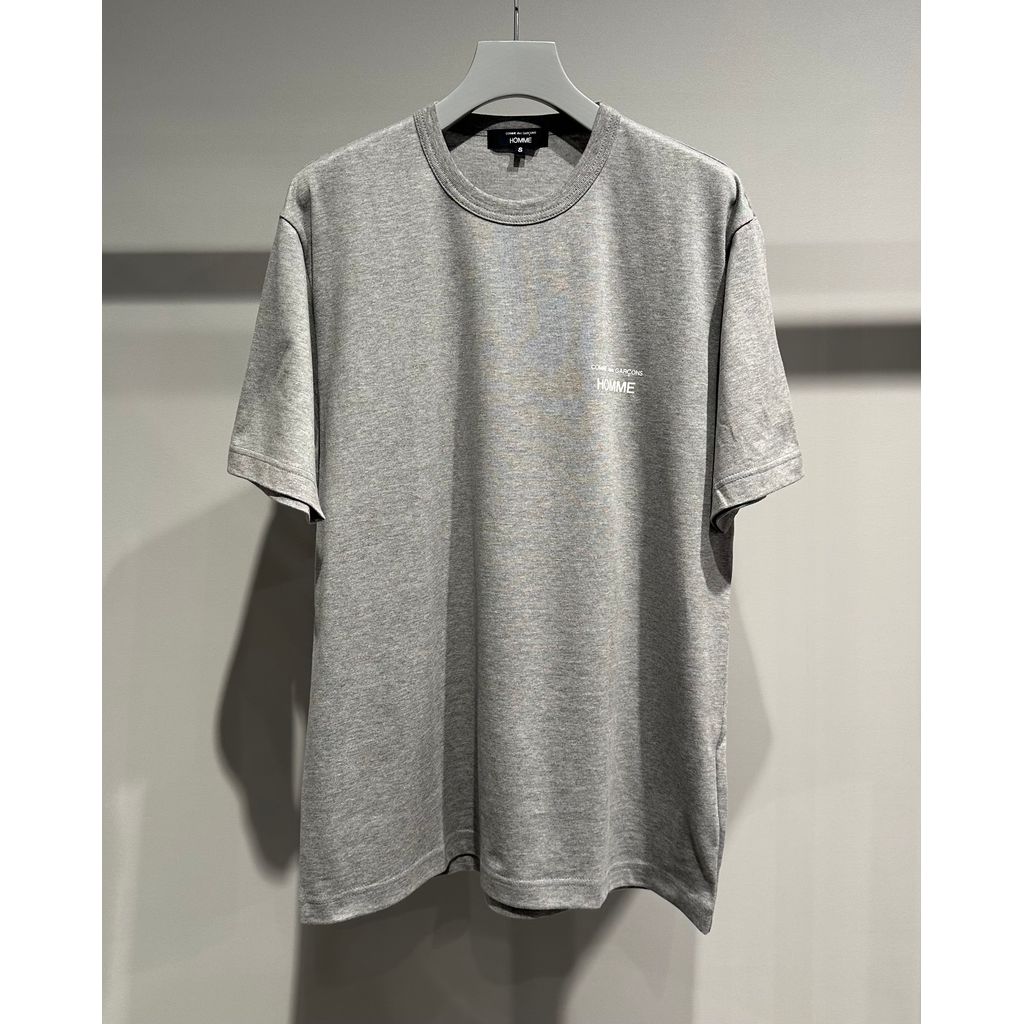 COMME des GARCONS HOMME COTTON PLAIN LOGO T-SHIRTS（GRAY）
