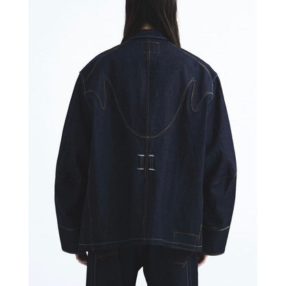 DAIRIKU "Freedom Stitch" Rigid Denim Western Jacket