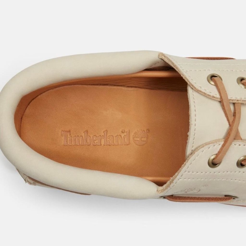 Timberland スリーアイ(3eye) ラグ ハンドソーン ボート シューズ メンズ (ライトベージュ）