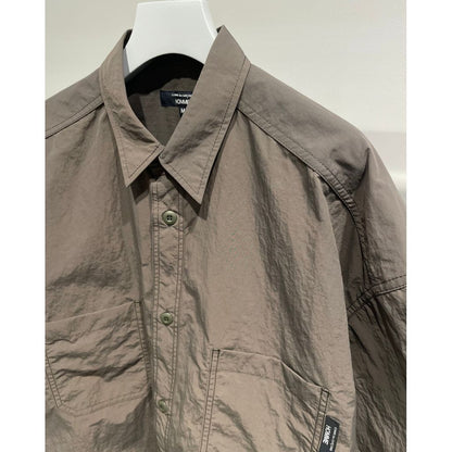 COMME des GARCONS HOMME NYLON TUSSER HALF SLEEVE SHIRT（KAHKI）