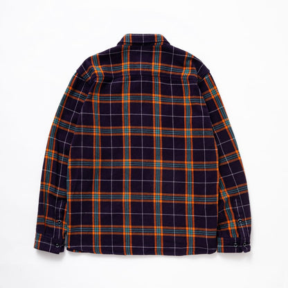 RATS COTTON FLANNEL NAVY CHECK SHIRT